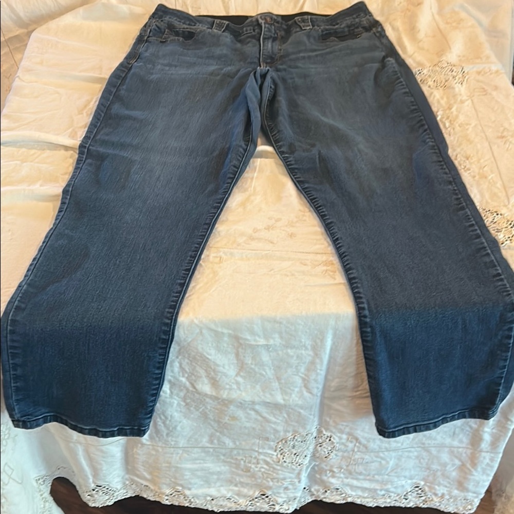 Democracy Blue Straight Leg Jeans Classic Fit sz 12